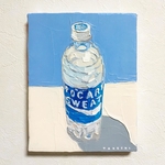 日常物品油画矿泉水