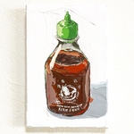 日常物品油画油瓶子