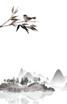 水墨中国风唯美背景