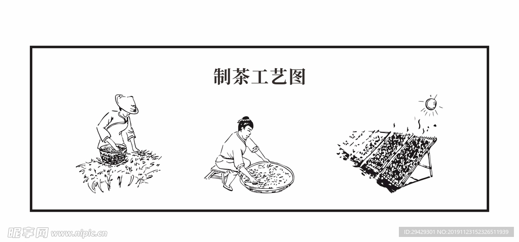 古代制茶工艺 采茶 挑拣 晾晒