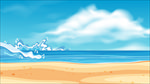 海滩插画