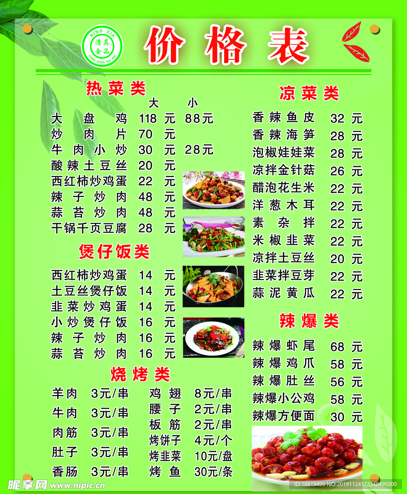 体格表