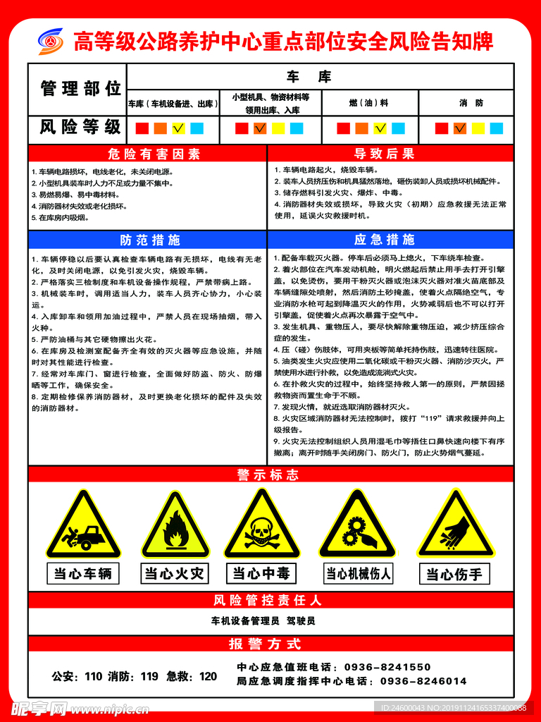 安全生产点告知牌