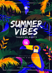 夏日狂欢时尚炫酷海报