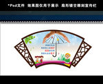 扇形镂空雕刻宣传栏