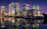 城市灯光夜景大楼建筑