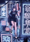 彩色人物插画动漫背景