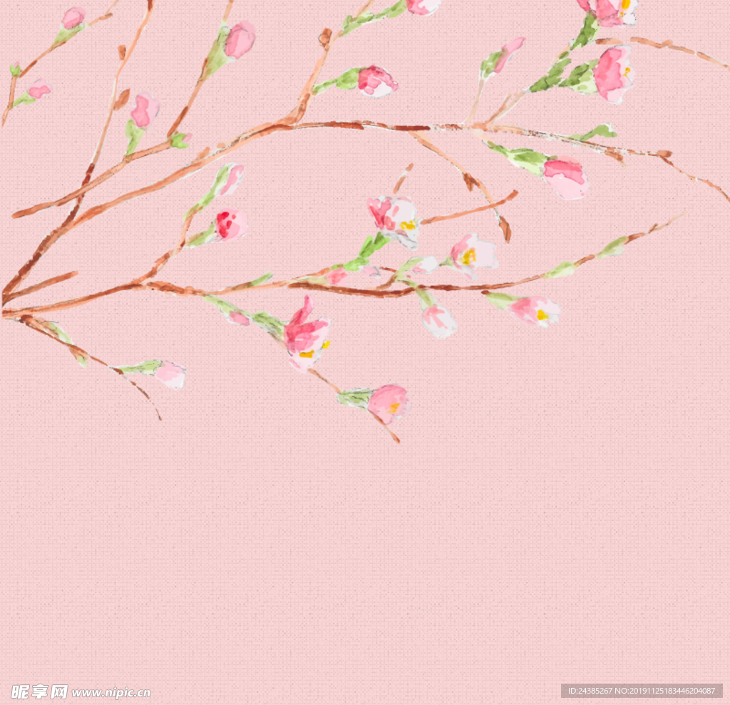 粉色花卉