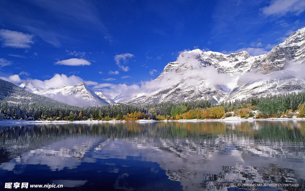 大气唯美雪山风景