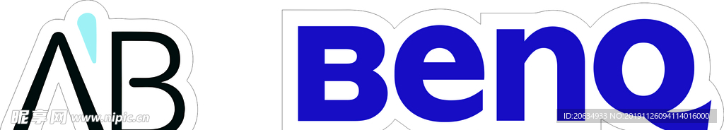 字母  AB  LOGO