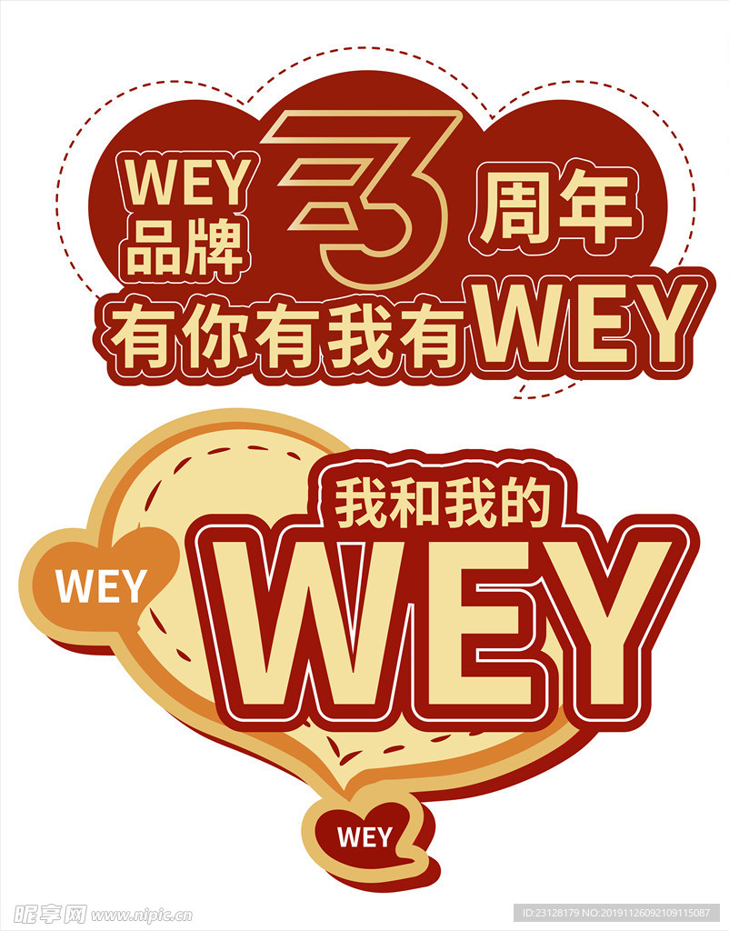 我和我的WEY 3周年合影板