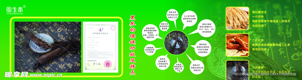 園生泰 黑参背景墙