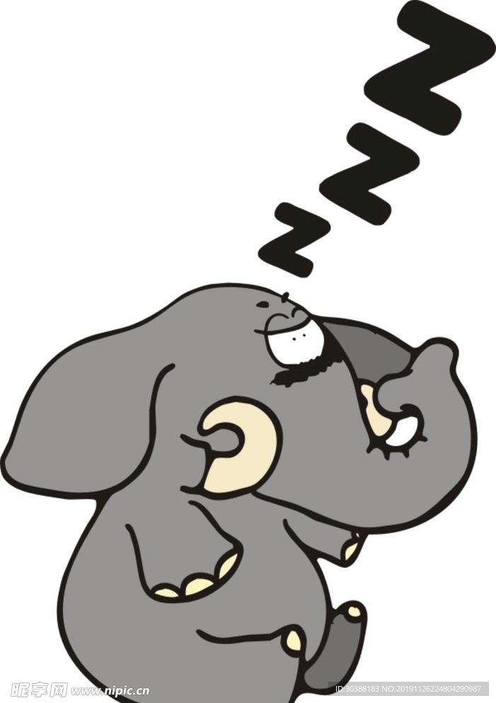 假装睡觉的大象