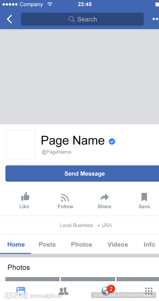 Facebook移动页面