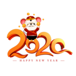 2020创意鼠年卡通艺术字元素
