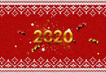 红色2020新年背景