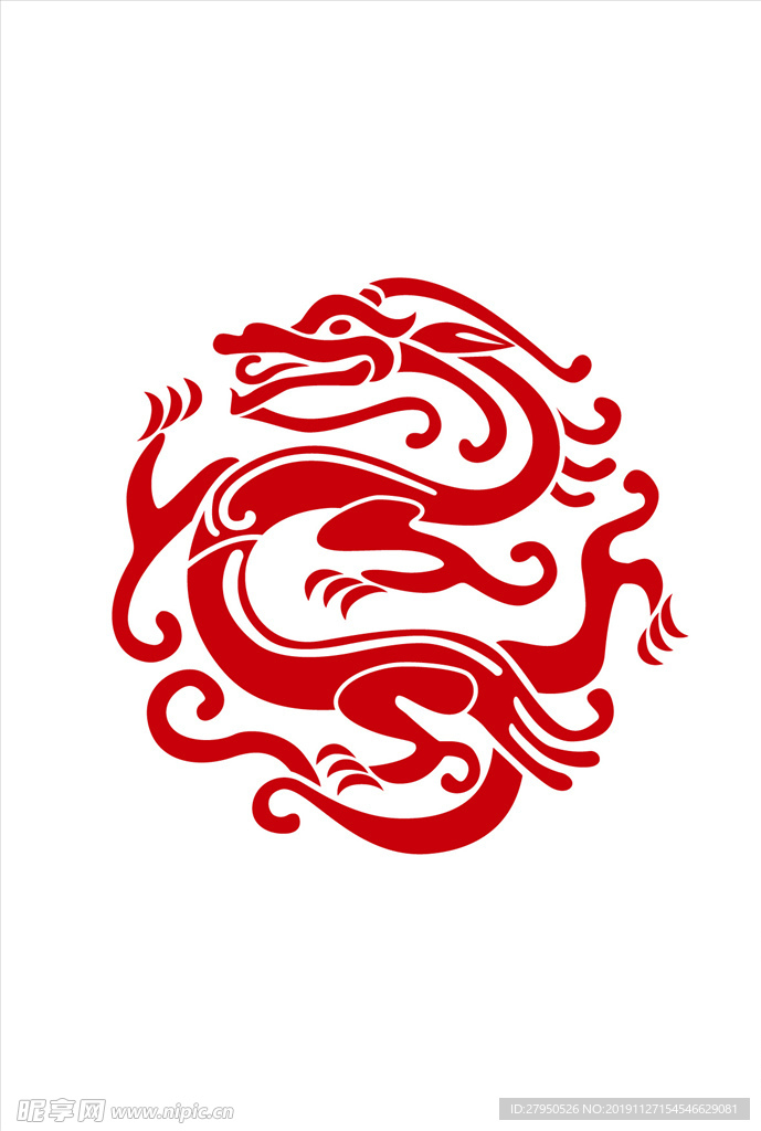 中国龙元素 矢量