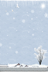 二十四节气大寒中国风建筑雪景