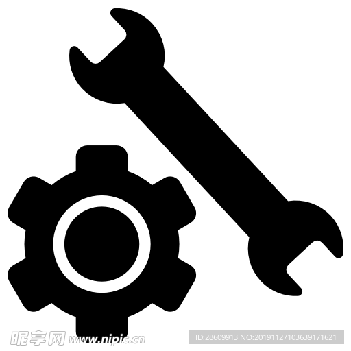齿轮轴承扳手螺丝工具png素材