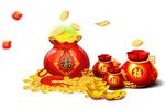 金币大礼包福袋png素材