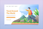 扁平化户外旅行banner