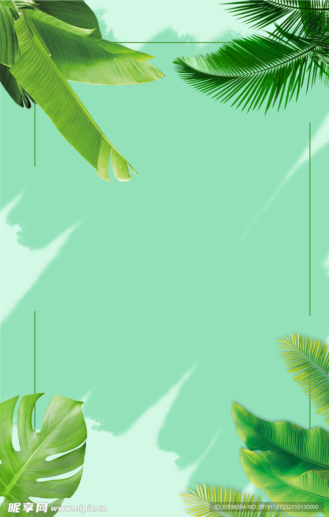 绿色树叶背景