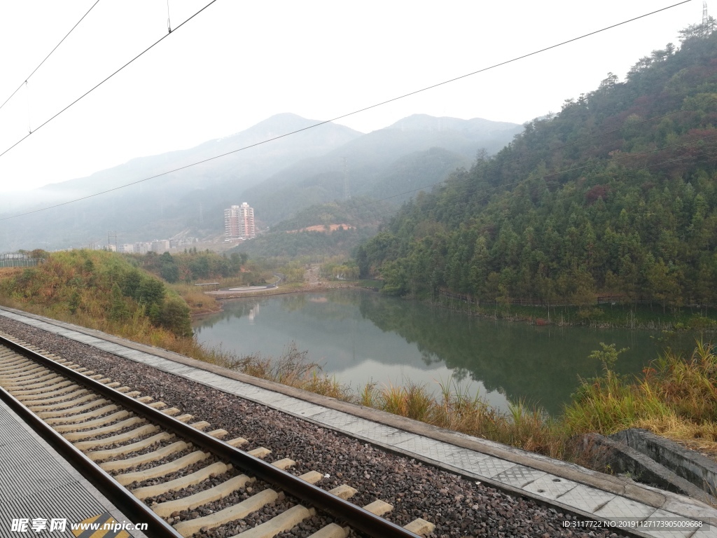 铁路 铁轨 风景 山水  自然