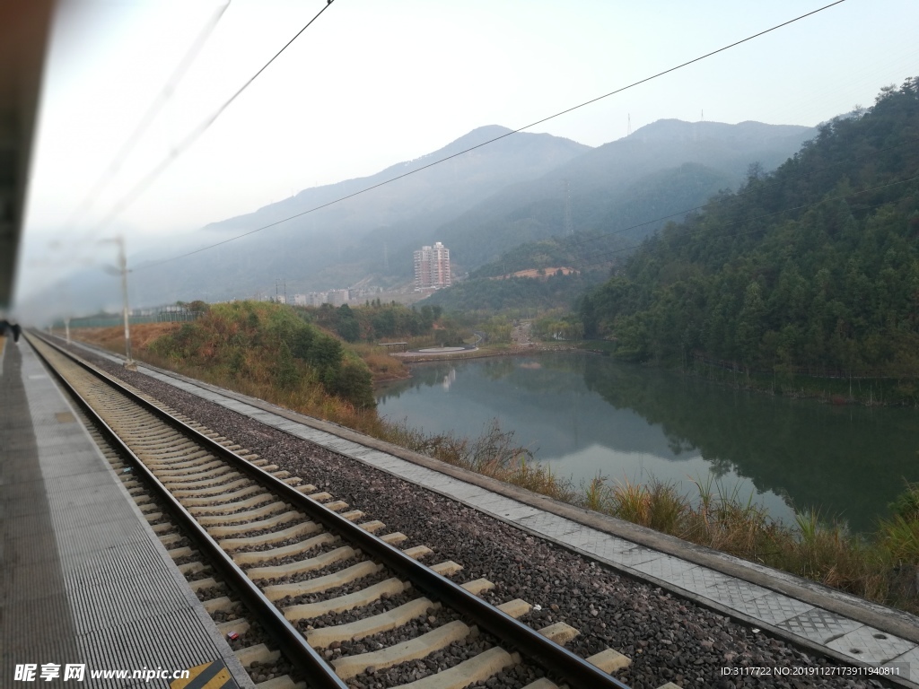 铁路 铁轨 风景 山水  自然