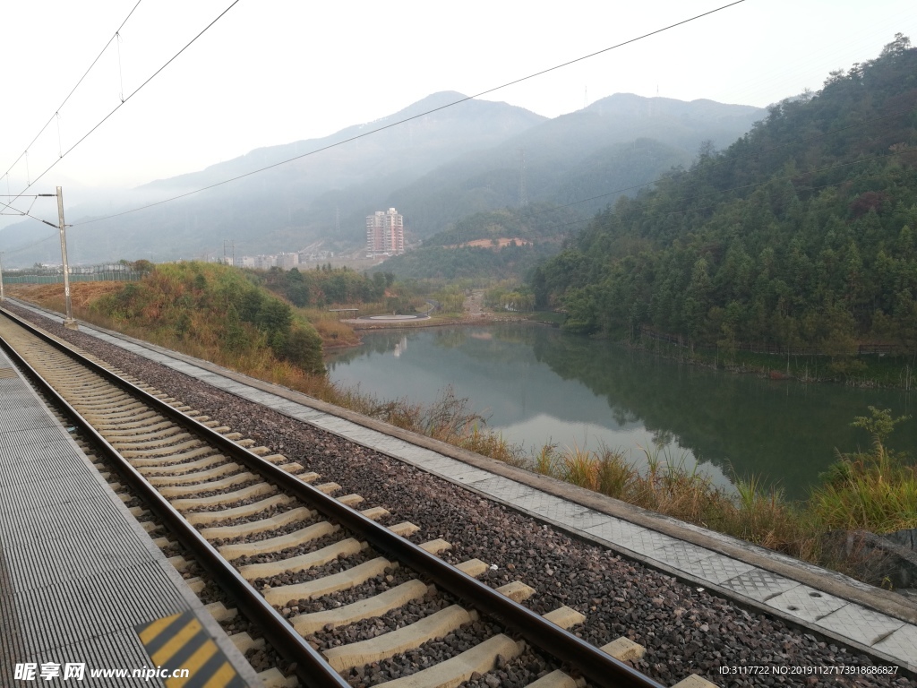 铁路 铁轨 风景 山水  自然