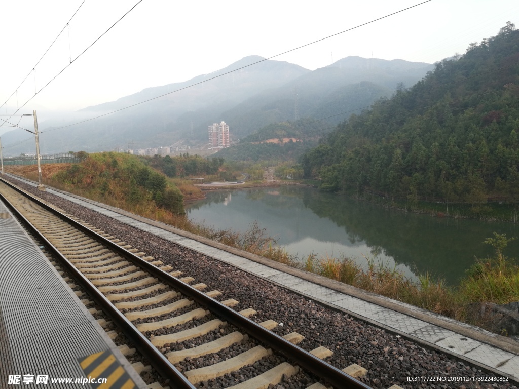 铁路 铁轨 风景 山水  自然