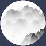 新中式抽象意境水墨画