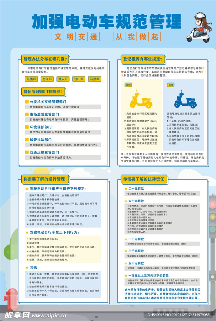 福州电动车管理宣传