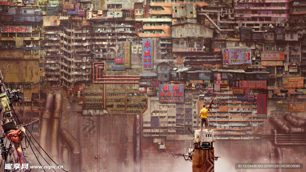 彩色 人物 插画 动漫 背景