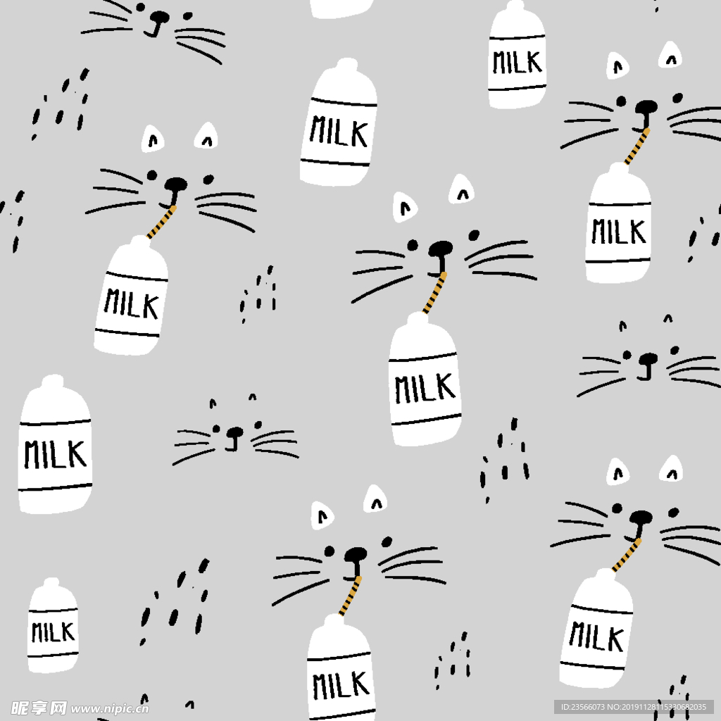卡通可爱动物猫狗插画