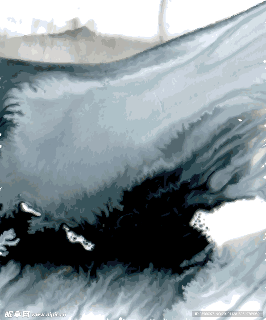 泼墨装饰绘画图案