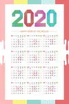 2020鼠年日历月历海报