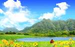 大气清新山水风景