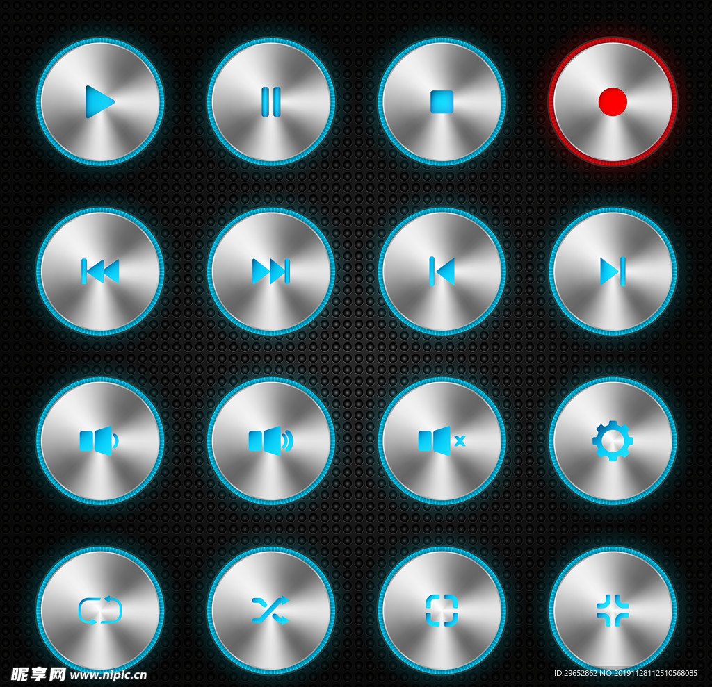 音乐播放按钮