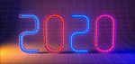 创意霓虹灯管2020背景