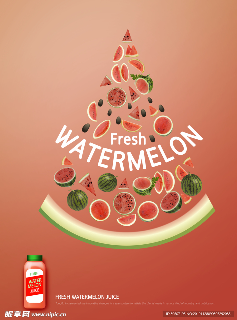 果汁广告 西瓜汁海报