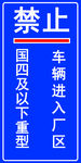 禁止国四车辆标牌