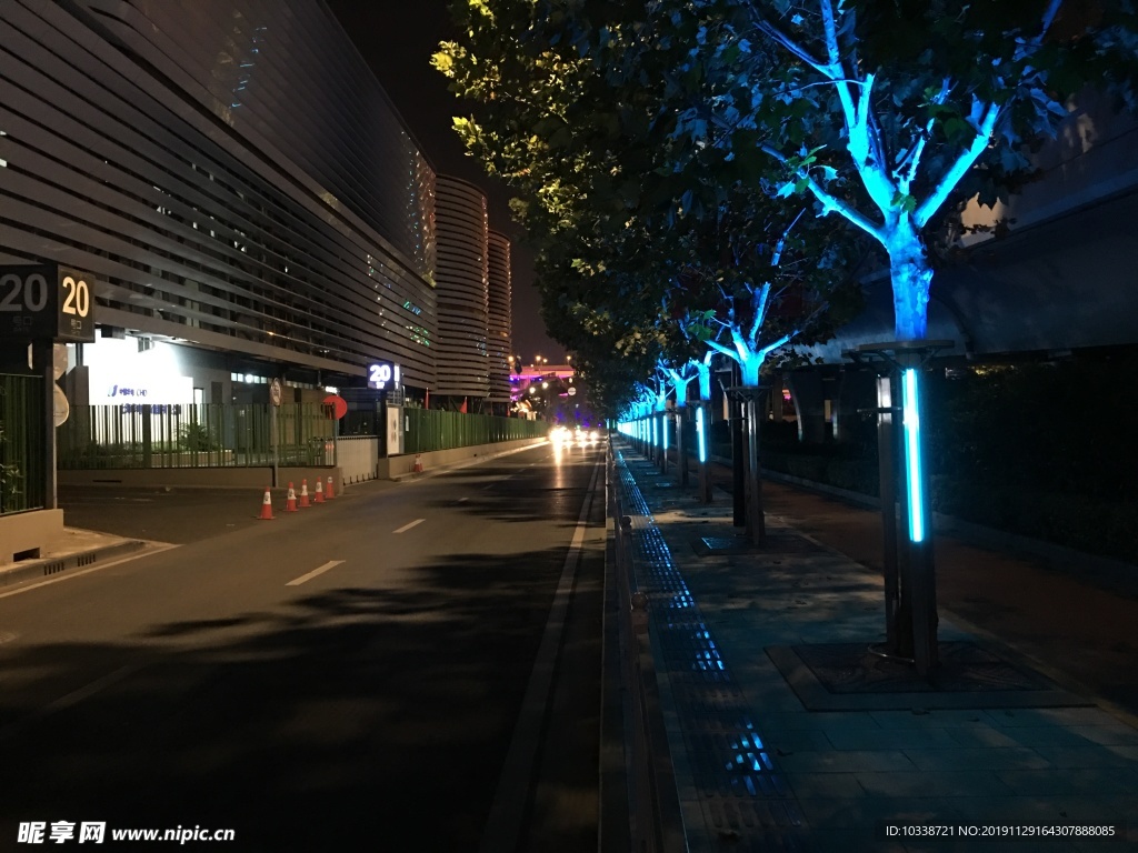 进博会 夜景 亮化 LED 灯