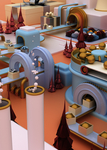 高清c4d立体礼盒场景素材背景