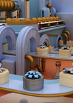 高清c4d立体礼盒场景素材背景