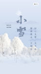 简约大气二十四节气小雪