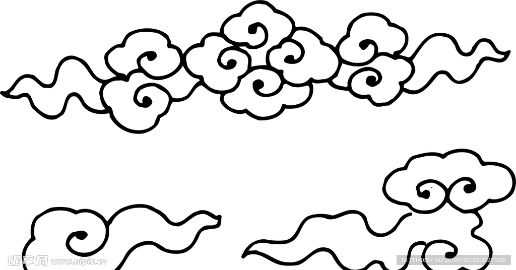 祥纹  矢量素材   矢量线稿