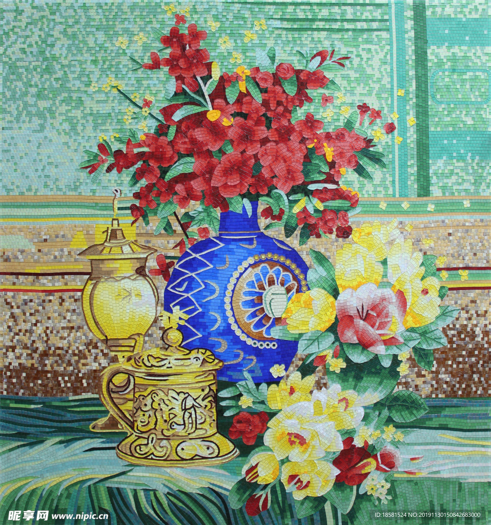 马赛克剪画 素材  马赛克