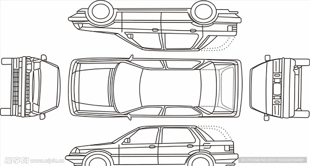 汽车线稿图