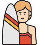 冲浪女