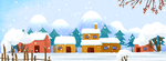 冬季卡通雪景海报banner